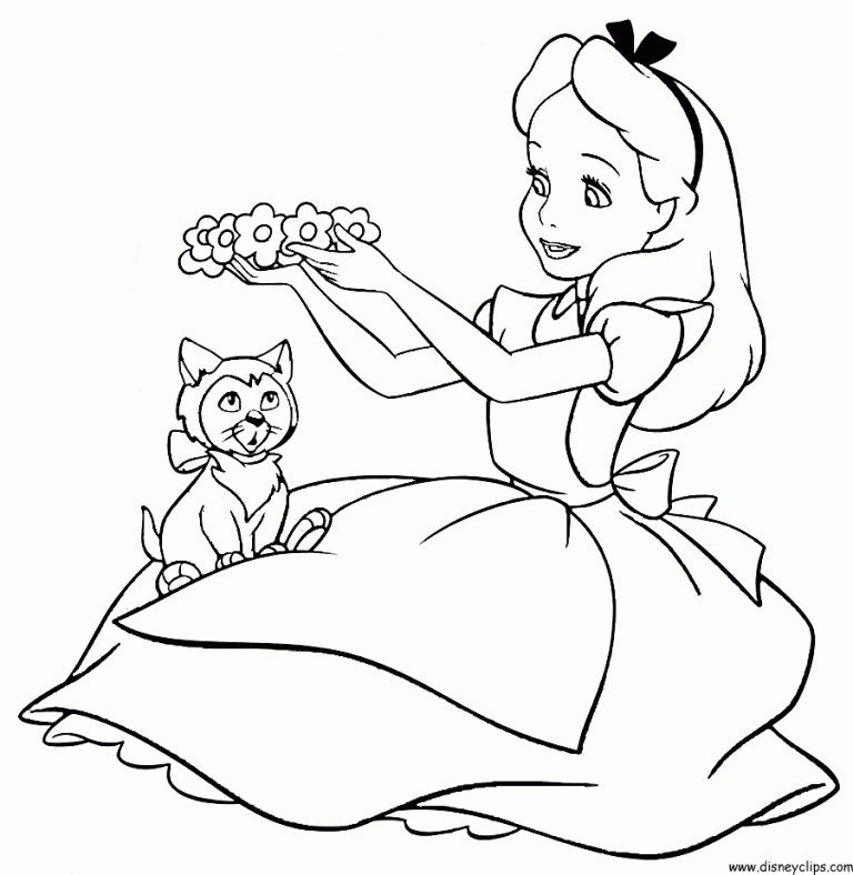 Alice In Wonderland Coloring Pages