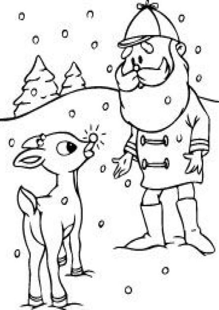 Rudolph The Red Nosed Reindeer Coloring Pages Rudolph coloring pages