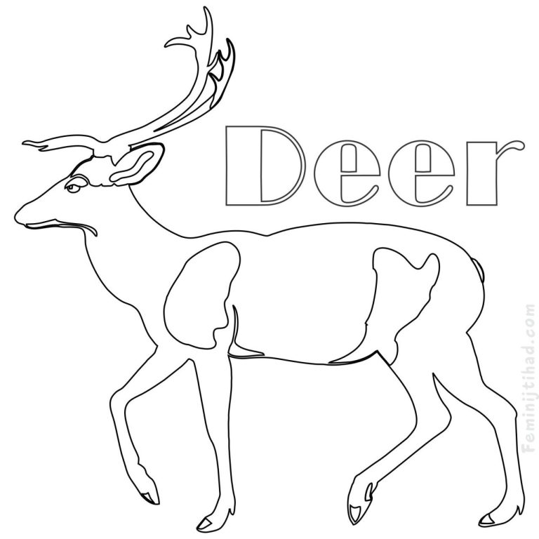 Coloring Pages Of Deer Antlers