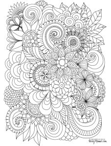 Detailed Pattern Coloring Pages at Free printable