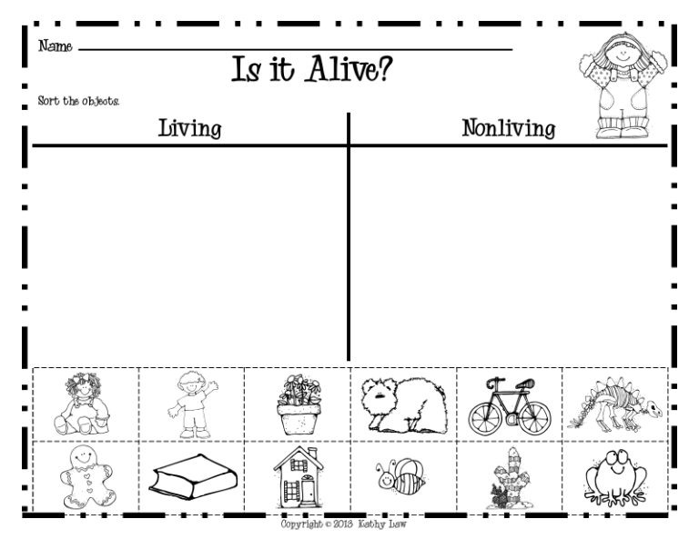 Science Living And Nonliving Things Worksheets For Grade 3 Pdf