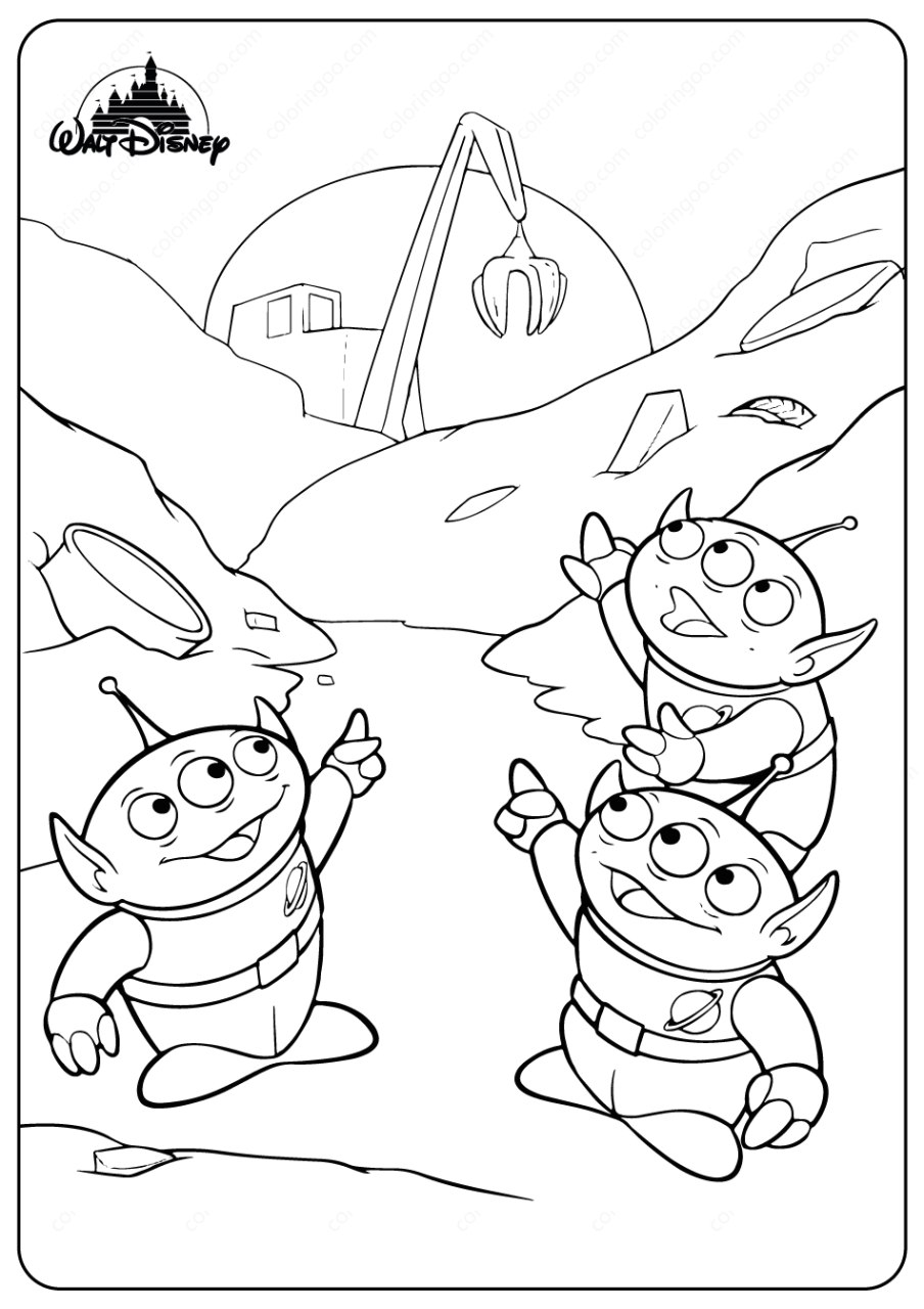 Disney Toy Story Aliens PDF Coloring Pages