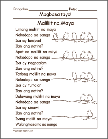 Magbasa Tayo Filipino Reading Comprehension Worksheets For Grade 2