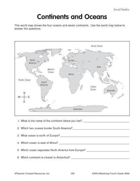 Third Grade Geography Worksheets 3rd Grade