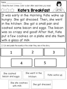 Sequence Of Events Worksheets 2nd Grade Pdf