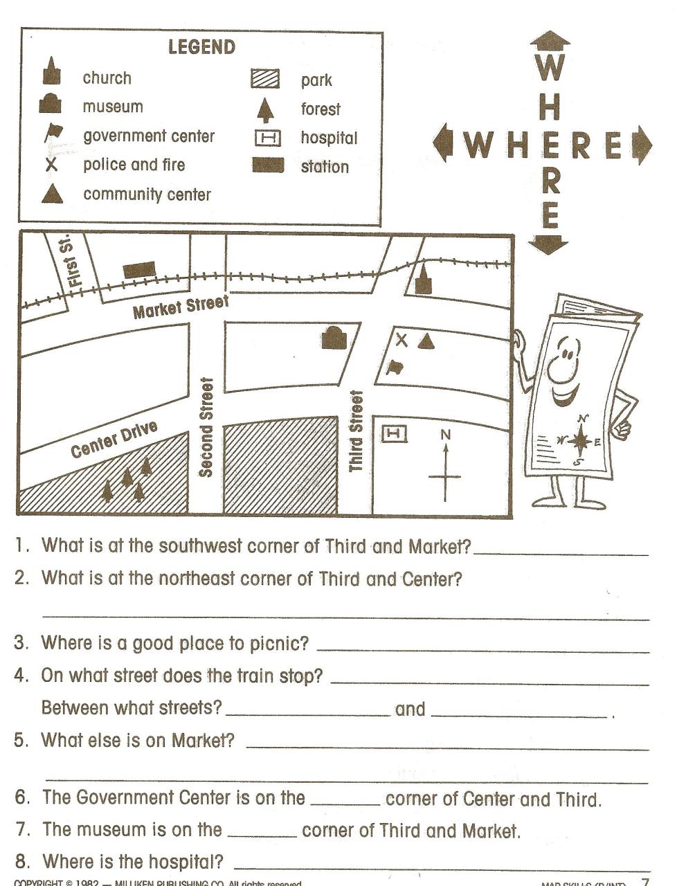 5th Grade 6th Grade Map Skills Worksheets