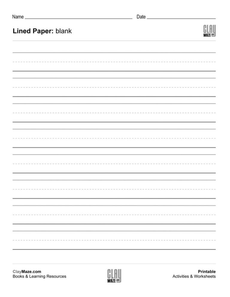 Printable Blank Letter Practice Sheets