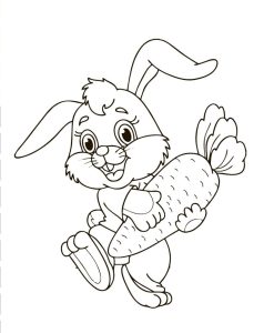 easter bunny colouring in pages Kids Coloring Pages