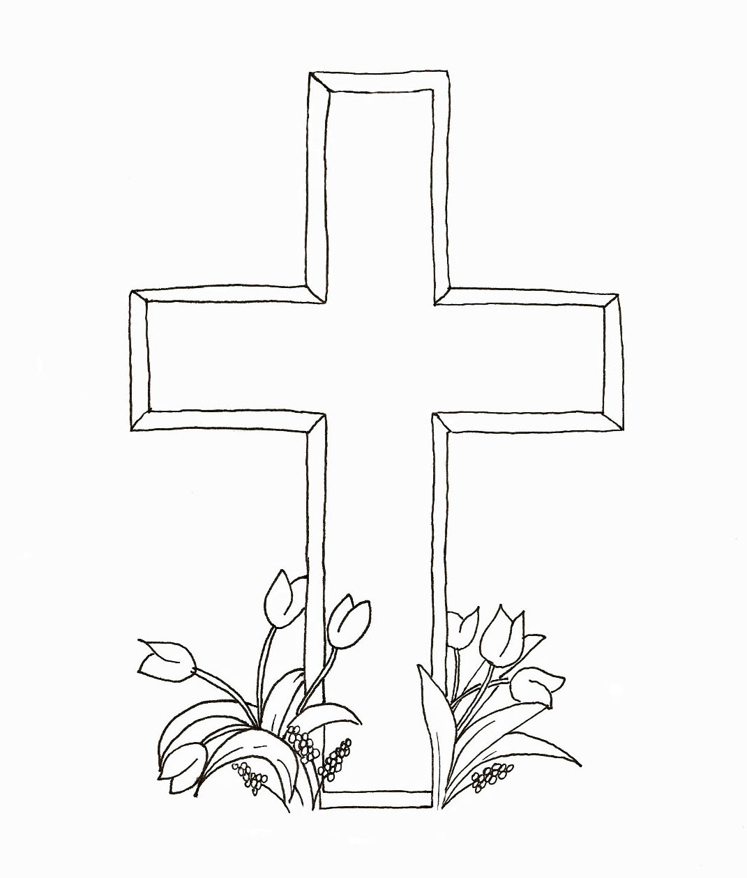 Coloring Pages Easter Cross