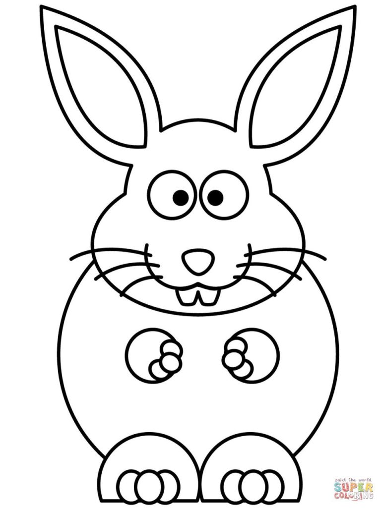 Bunny Coloring Pages Easy