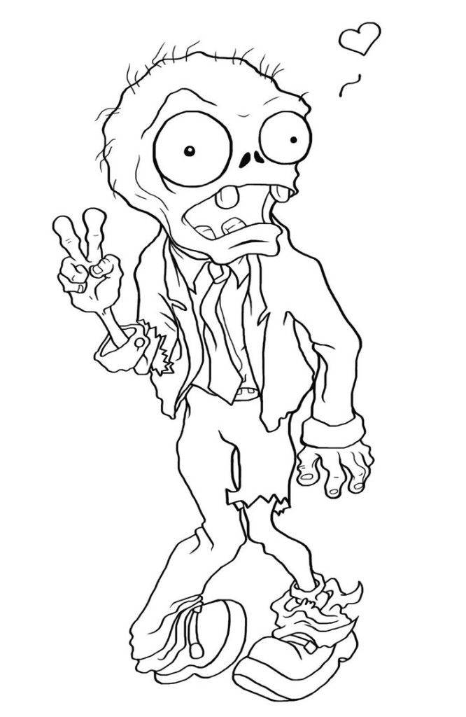 Zombie Coloring Pages Halloween Printable