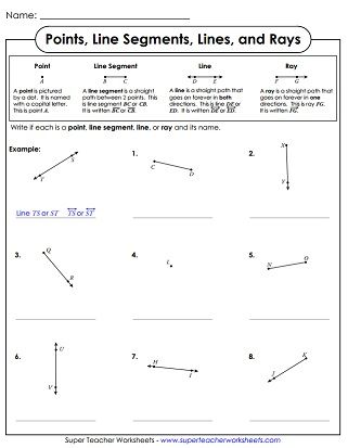 Geometry Points Lines And Planes Worksheet Pdf