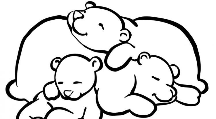 Coloring Page Of A Sleeping Bear