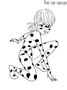 Miraculous Tales of Ladybug & Cat Noir coloring pages Print and