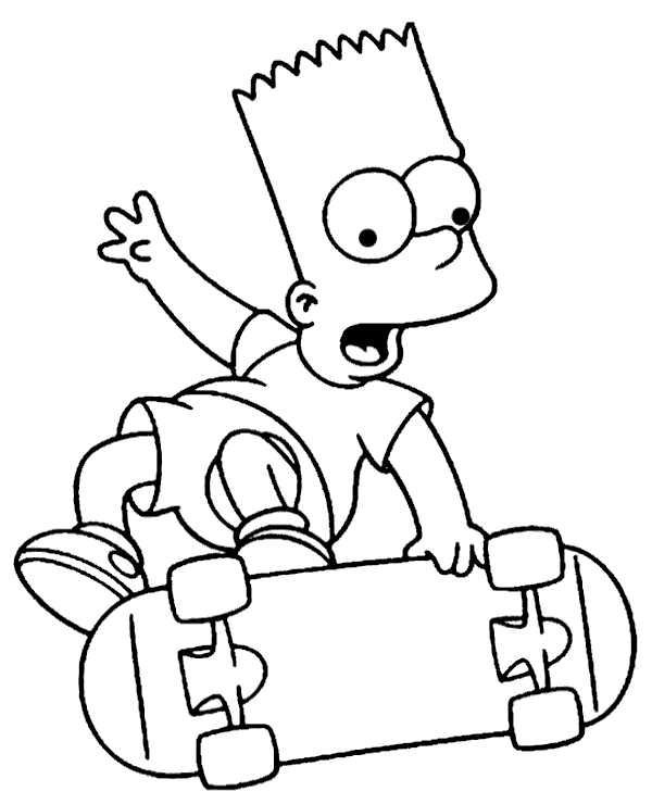Simpsons Coloring Pages Easy