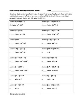 Mixed Factoring Practice Worksheet Answers Algebra 1