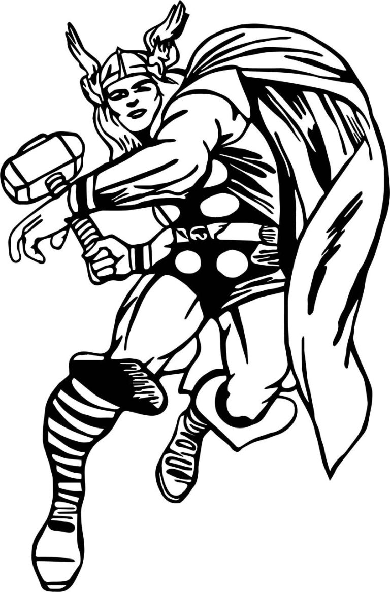 Coloring Page Thor