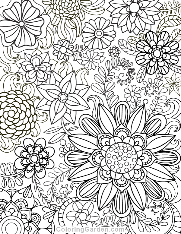 Flower Coloring Pages Printable Pdf
