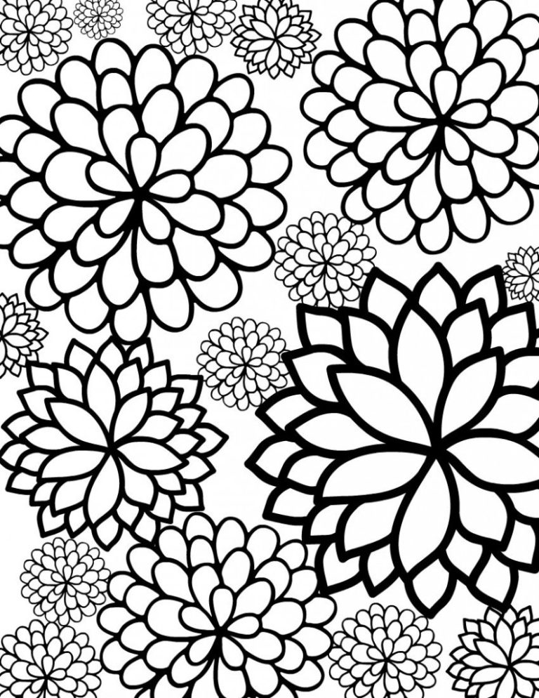 Coloring Page Of Flowers