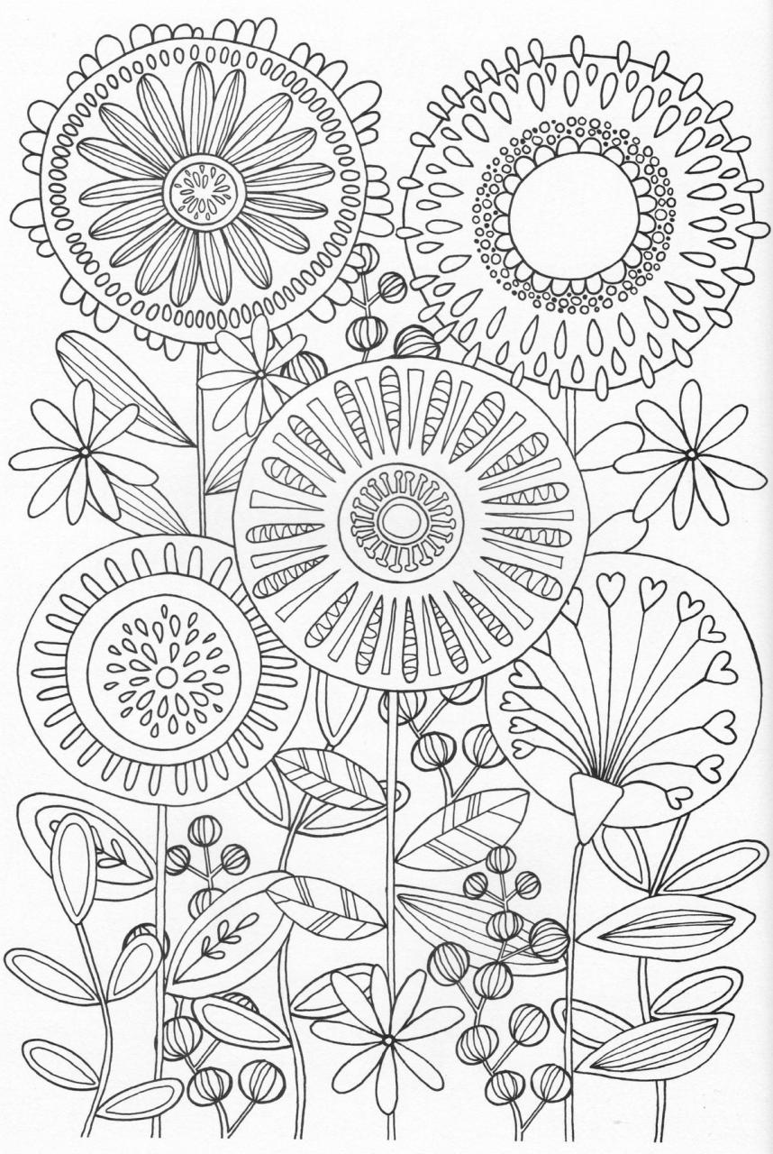 Flower Garden Coloring Pages Printable