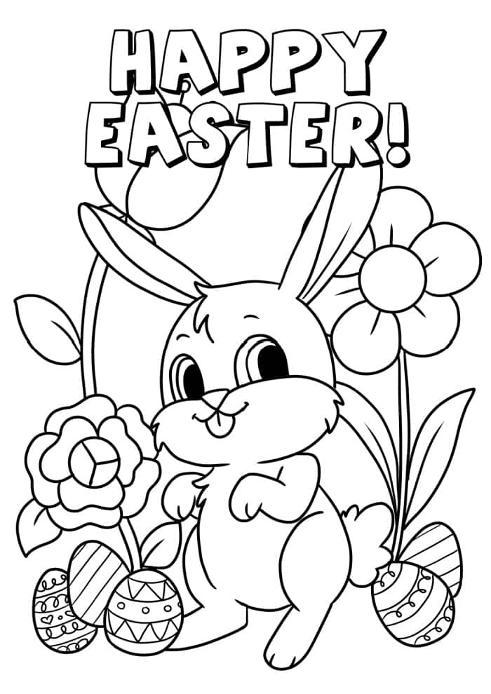 3 Free Printable Happy Easter Coloring Pages Freebie Finding Mom