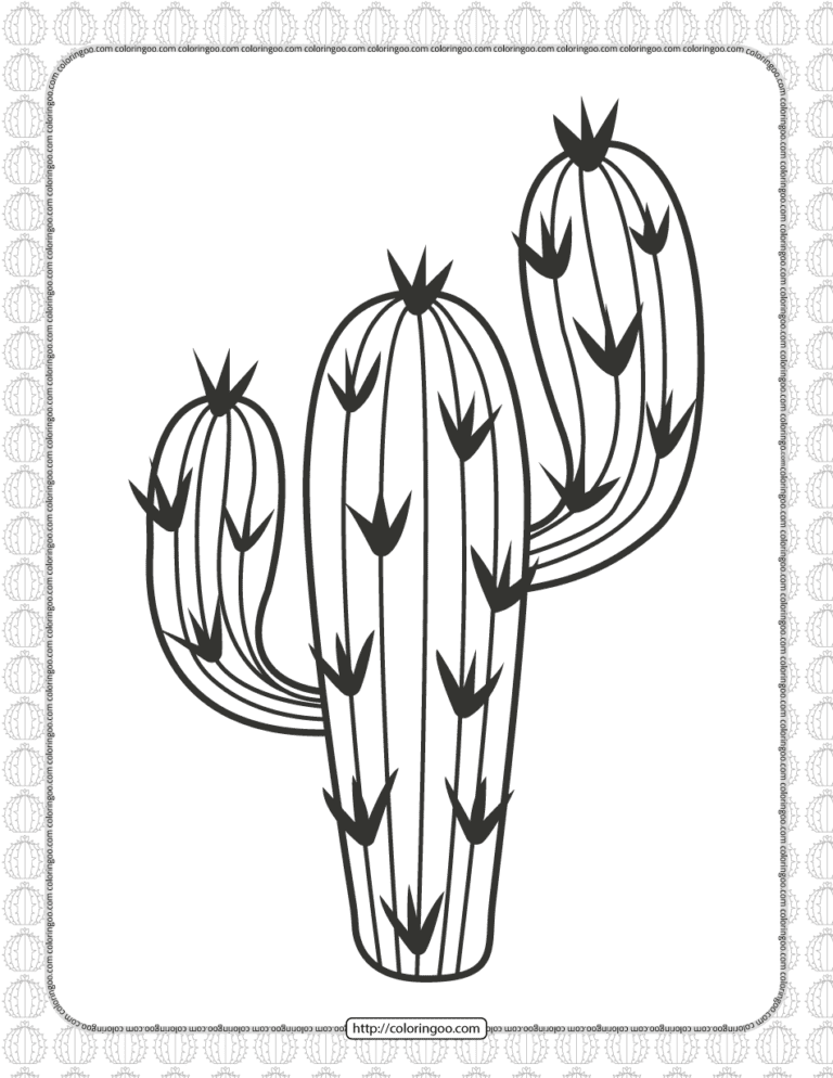Coloring Pages Of Cactus