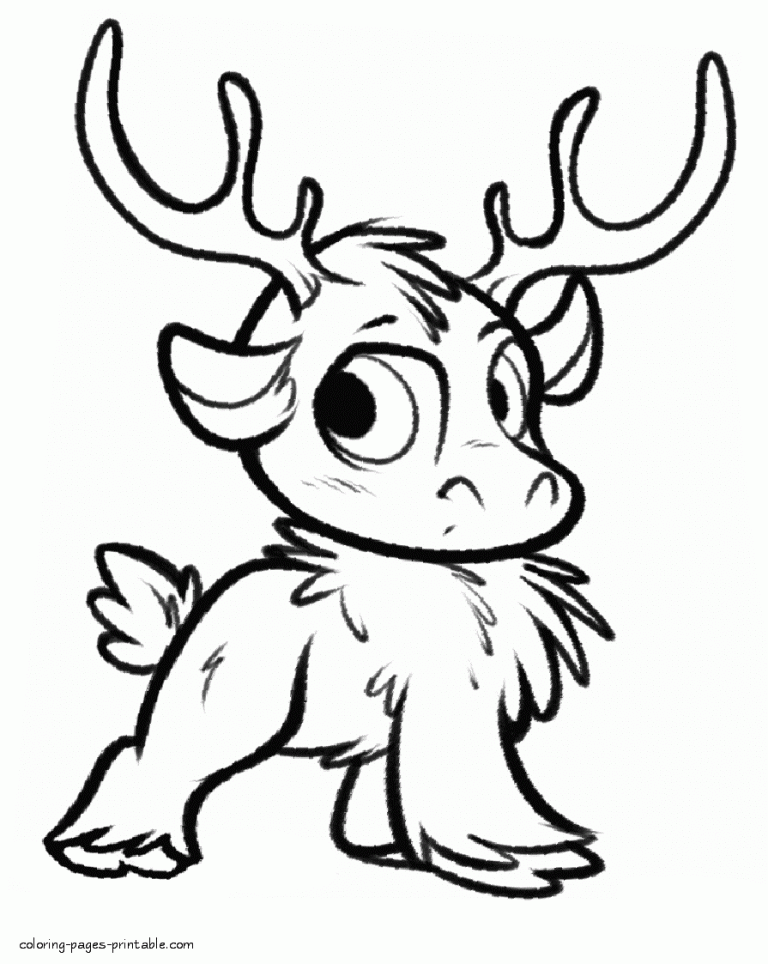 Frozen Sven Printable Coloring Pages