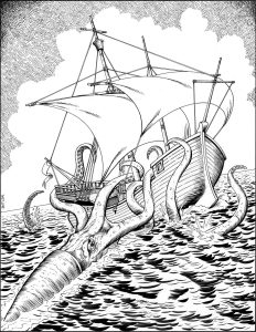 Giant Squid Drawing at GetDrawings Free download
