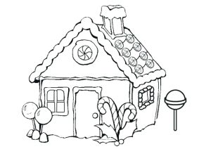 Gingerbread Man House Coloring Pages at Free