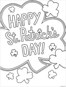 Happy St. Patrick s Day Coloring Pages St. Patricks Day Coloring