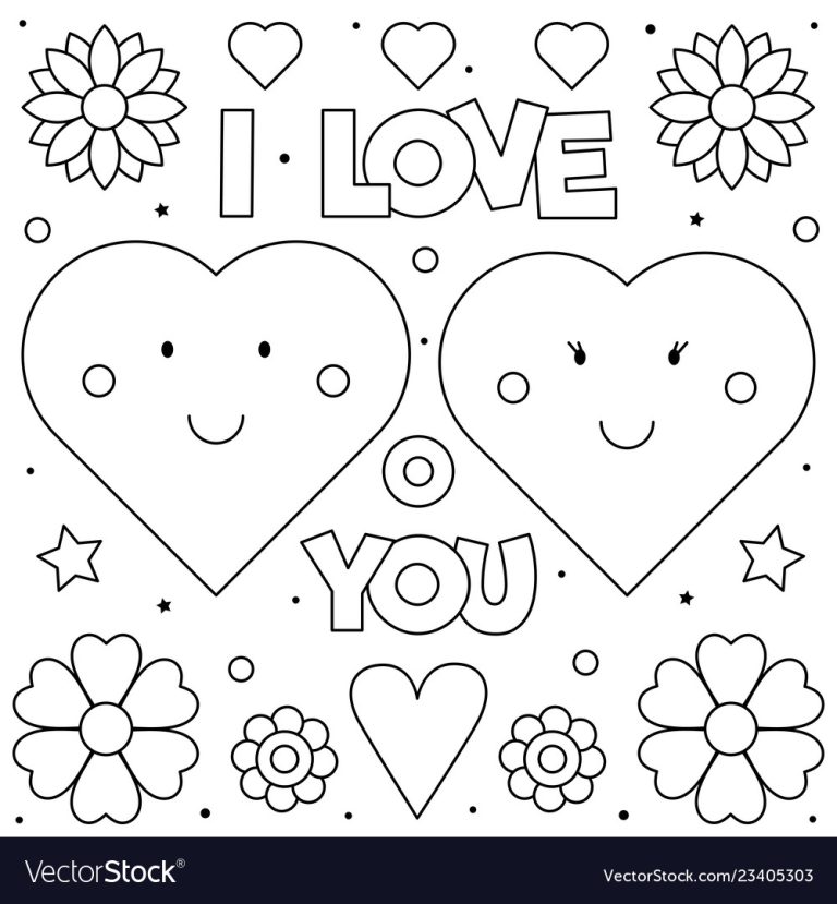 Love Coloring Pages Black And White