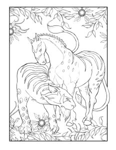 Fantasy Animals Adult Coloring Book Digital Download PDF Pages Etsy