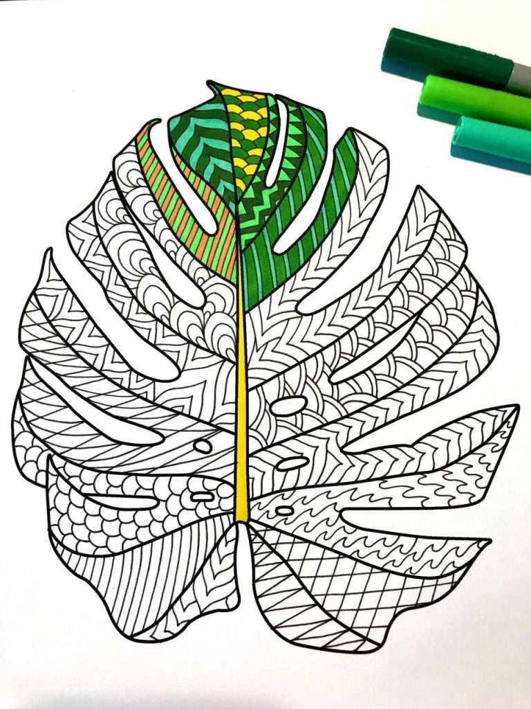 Leaf Coloring Pages Pdf