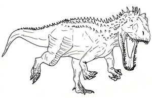 Indominus Rex Kleurplaat Jurassic World