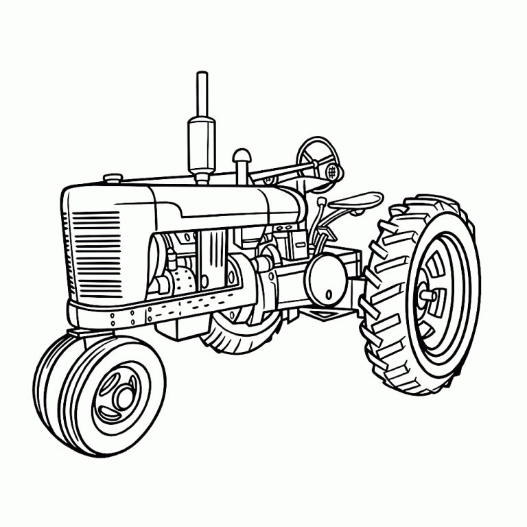 Coloring Page Of John Deere Tractor
