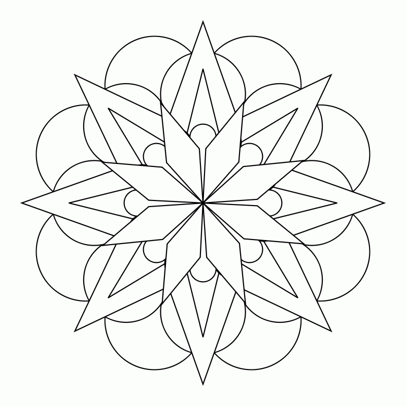 Simple Mandala Template Images & Pictures Becuo Coloring Home