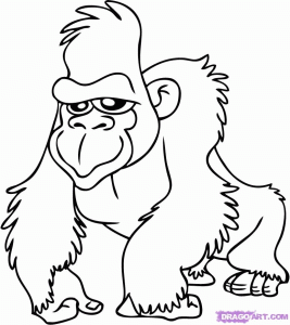 Gorilla Coloring Page Coloring Home