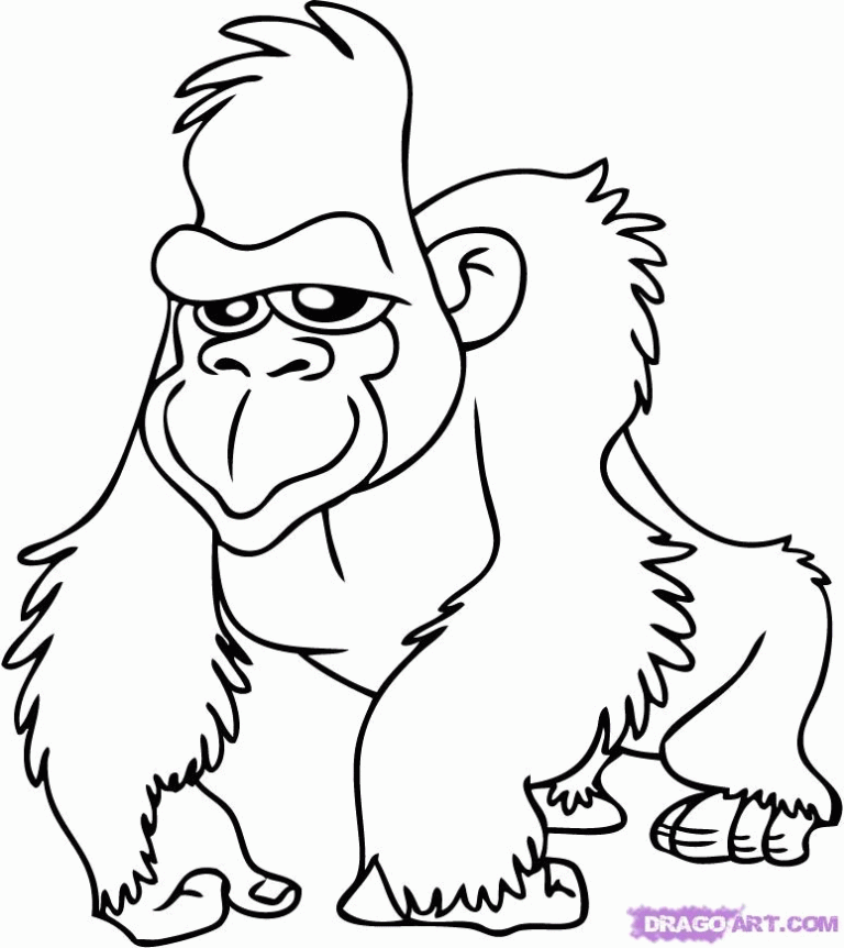 Coloring Pages Of Gorillas