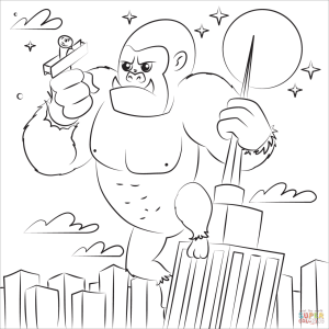 King Kong coloring page Free Printable Coloring Pages