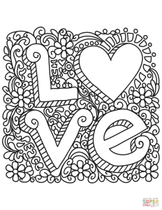 Love coloring page Free Printable Coloring Pages