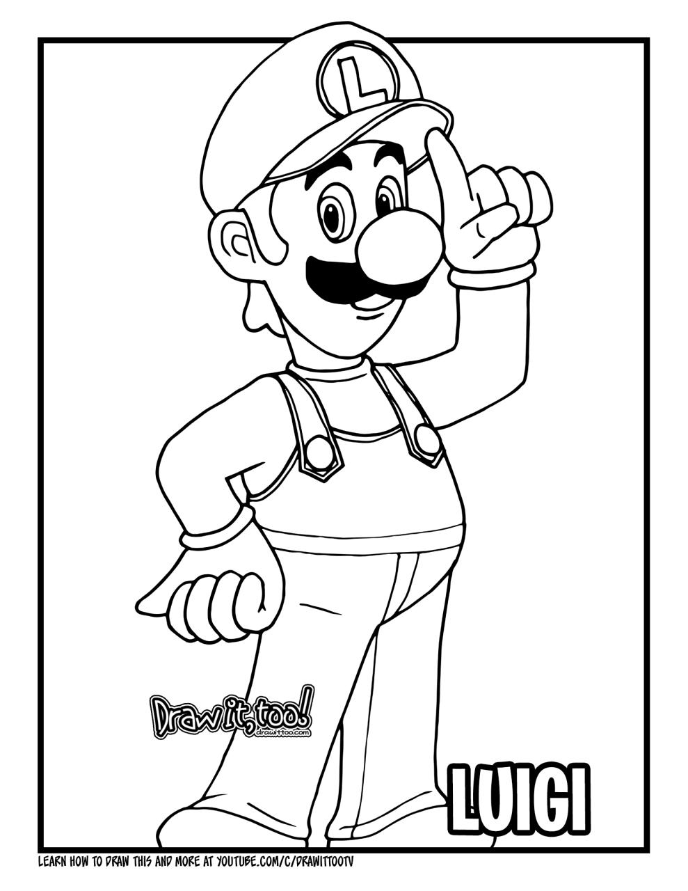 Luigi Coloring Picture