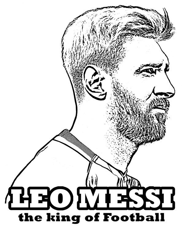 Soccer Colouring Pages Messi