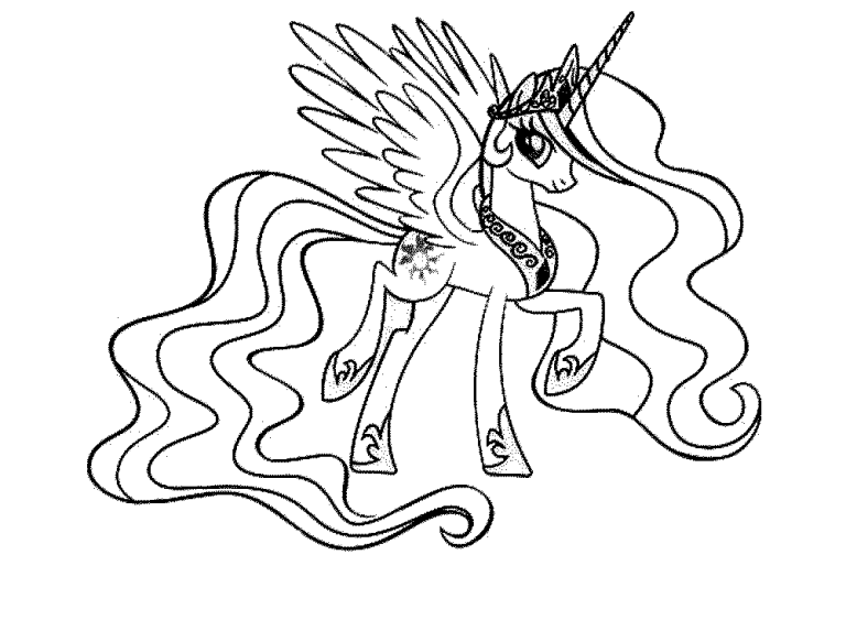 Twilight Pony Coloring Pages