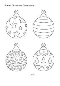 Round Christmas Ornament Templates printable pdf download