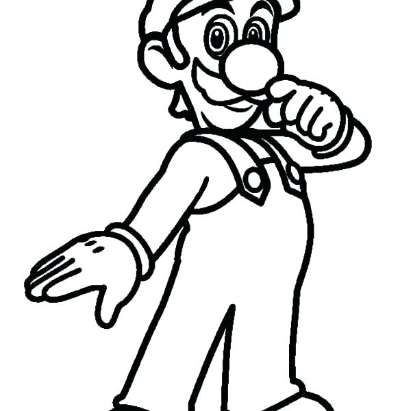 Paper Luigi Coloring Pages at Free printable
