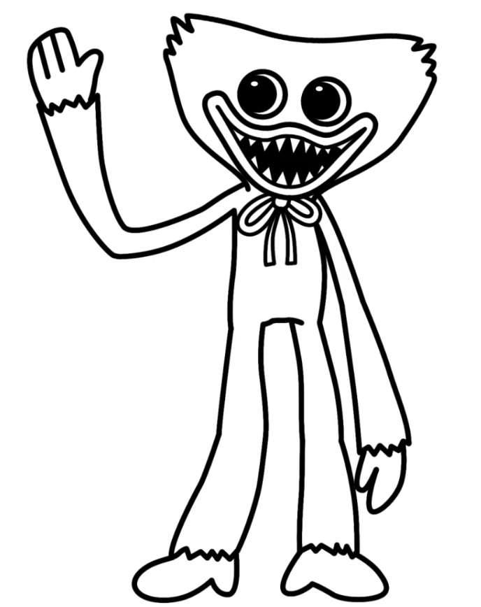 Huggy Wuggy Coloring Page
