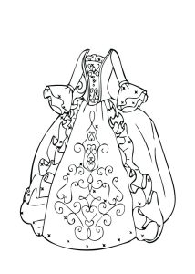 Pretty Dresses Coloring Pages at Free printable