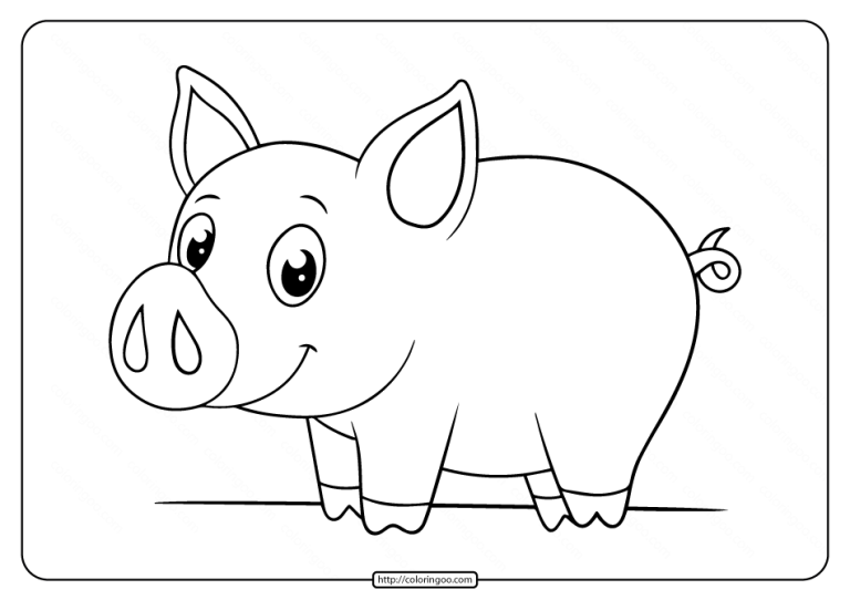 Piggy Colouring Pages
