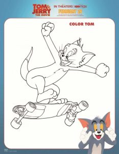 Free Printable Tom and Jerry Coloring Page Mama Likes This