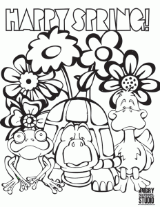 Spring Break Coloring Pages Coloring Home